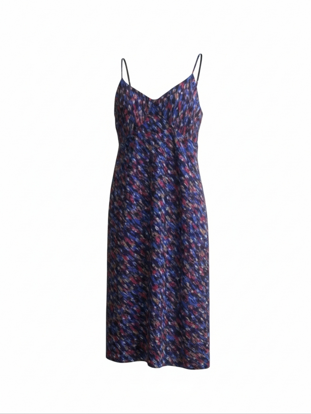 House of Harlow 1960 Blue Red White Abstract Print Midi Slip Dress